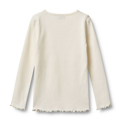 Ida Long Sleeve T-Shirt - Ivory | Wheat