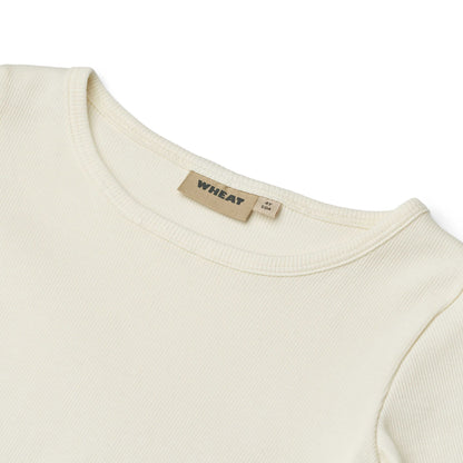 Ida Long Sleeve T-Shirt - Ivory | Wheat