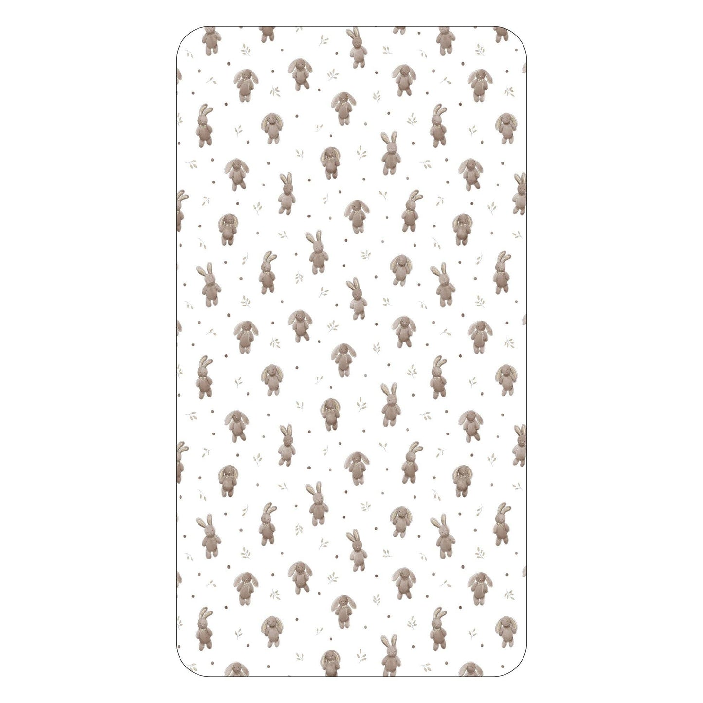 Organic Crib Sheets in Bunny Shadow | L'ovedbaby