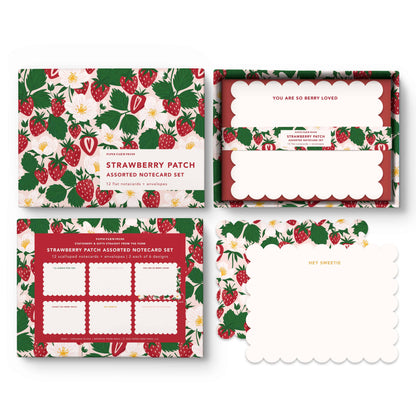 Strawberry Patch Notecard Set | Paper Farm Press
