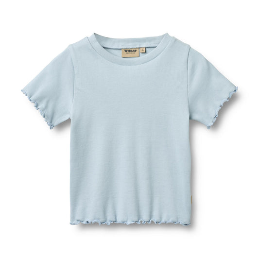 Summer Sky Alicia Rib T-Shirt | Wheat