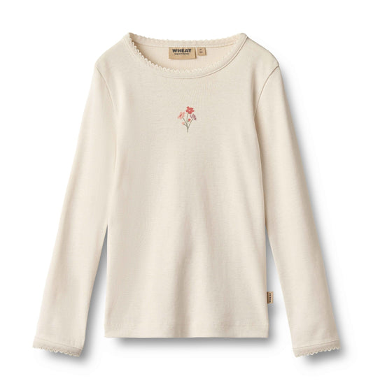 Belis Eggshell Flower T-Shirt | Wheat