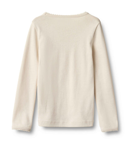 Belis Eggshell Flower T-Shirt | Wheat