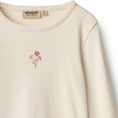 Belis Eggshell Flower T-Shirt | Wheat