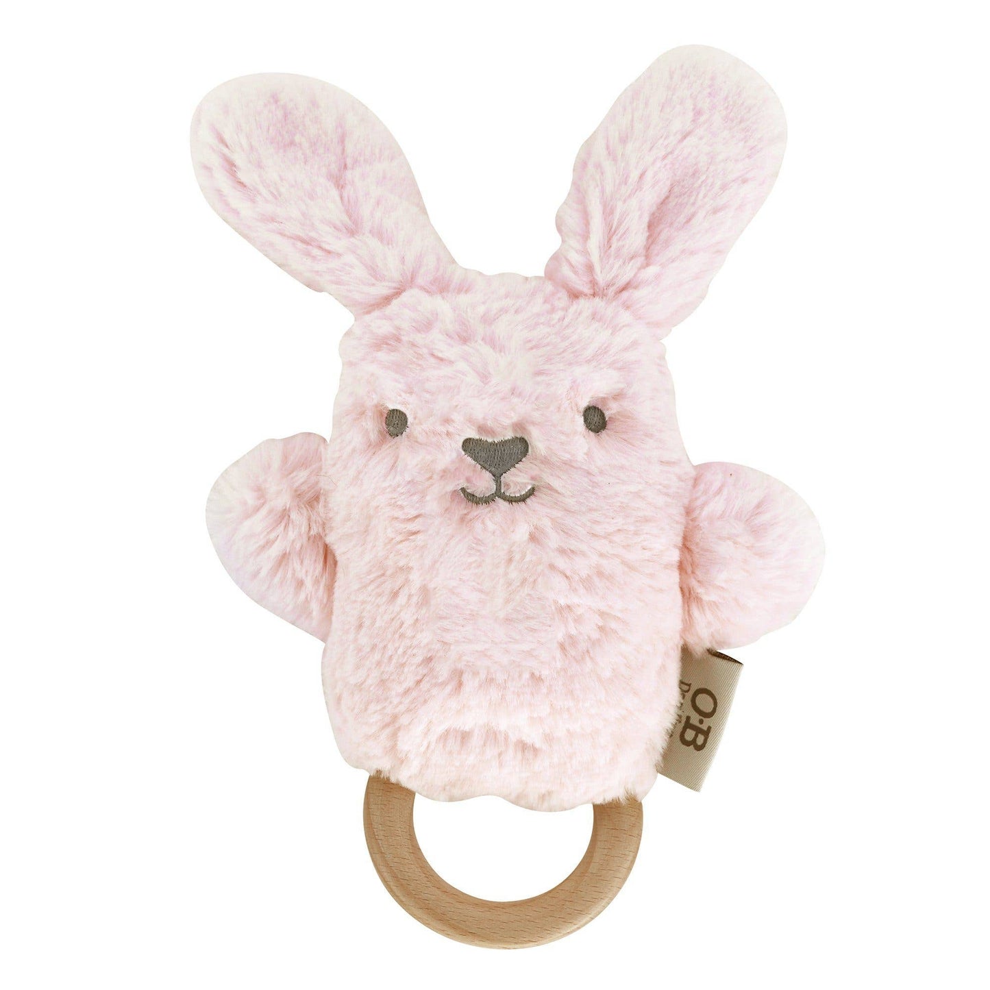 Betsy Soft Pink Bunny Soft Rattle | OB