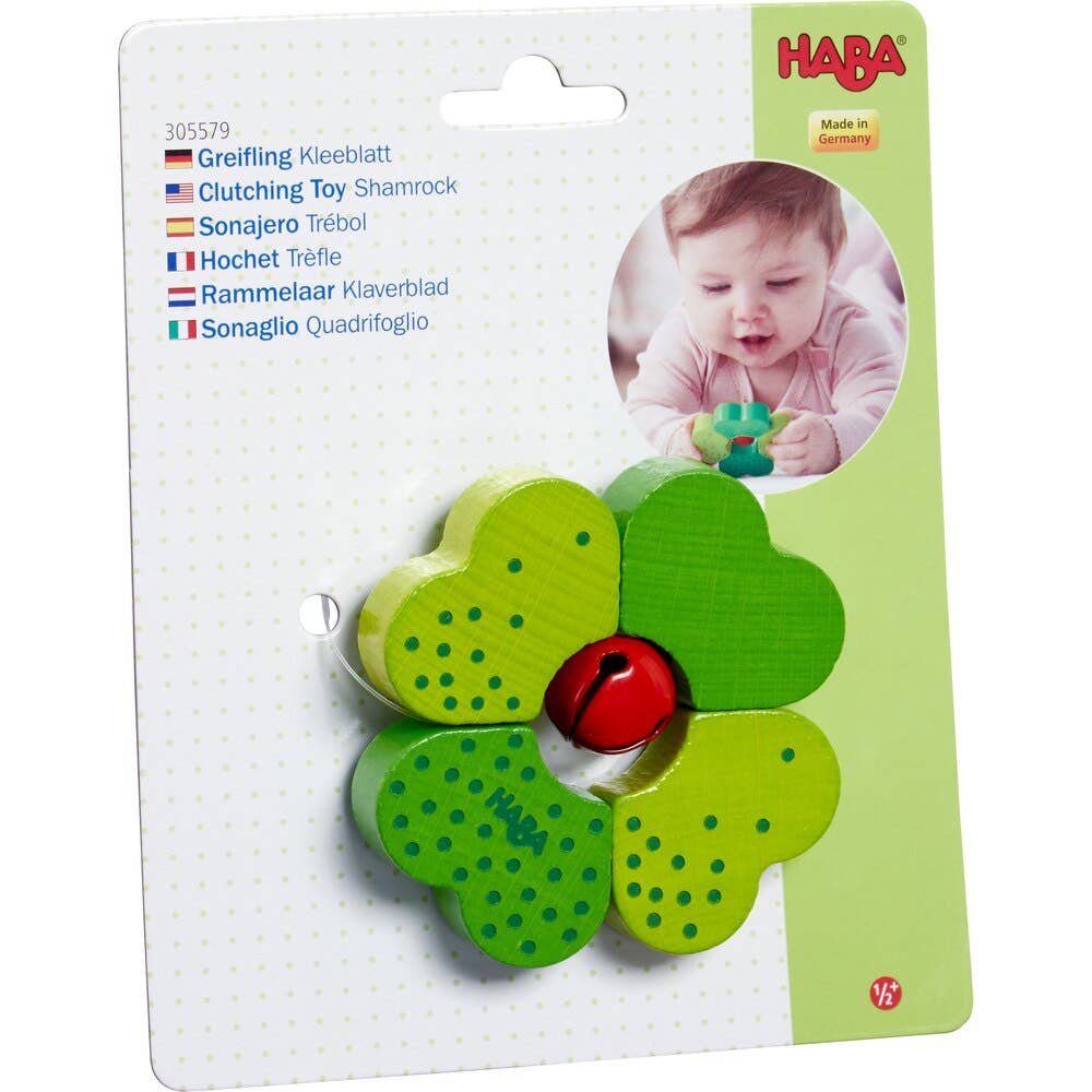 Shamrock Wooden Baby Grasping Toy | HABA