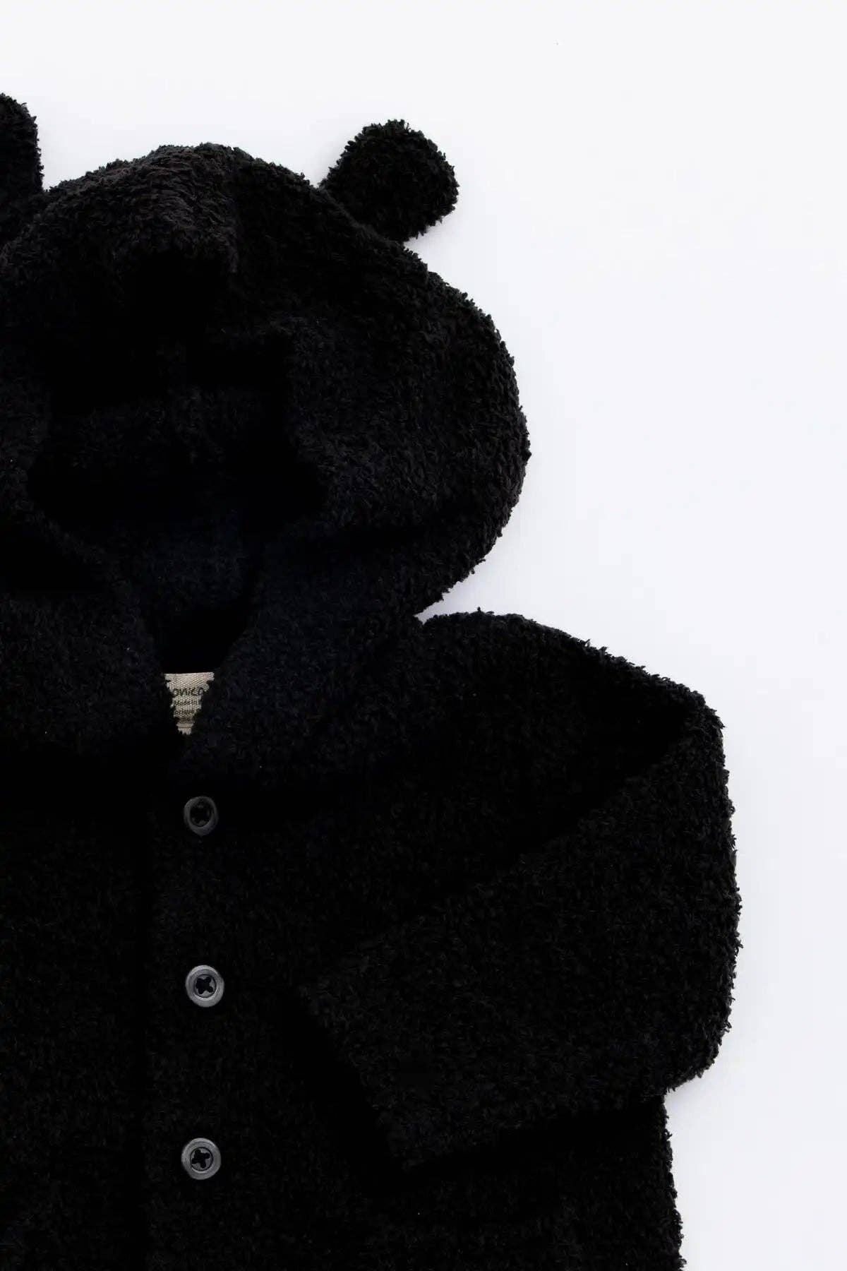 Charcoal Teddy Cardigan | Monica + Andy