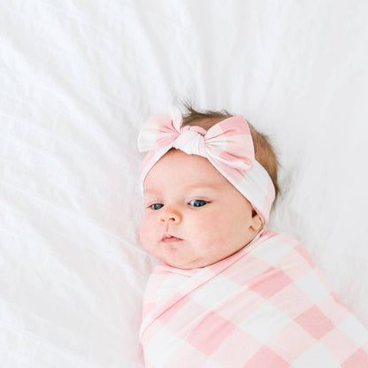 London Knit Headband Bow | Copper Pearl