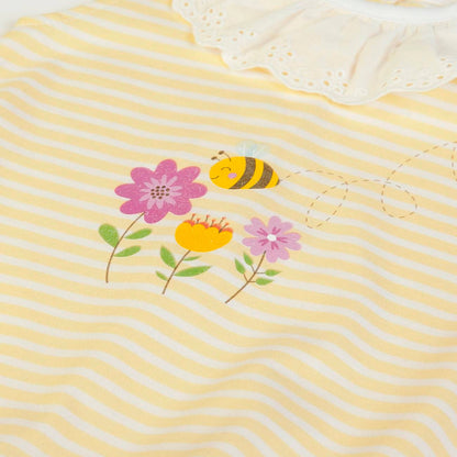 Yellow Bee Bubble Romper | FS Baby