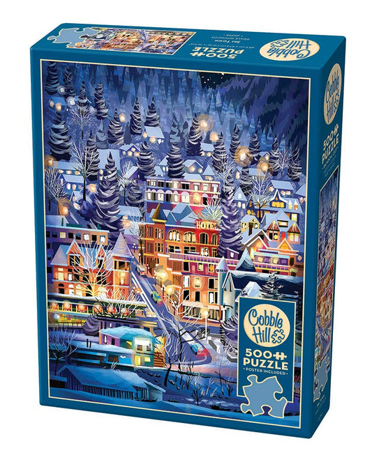 Ski Town - 500pc Puzzle | Cobble Hill Puzzles