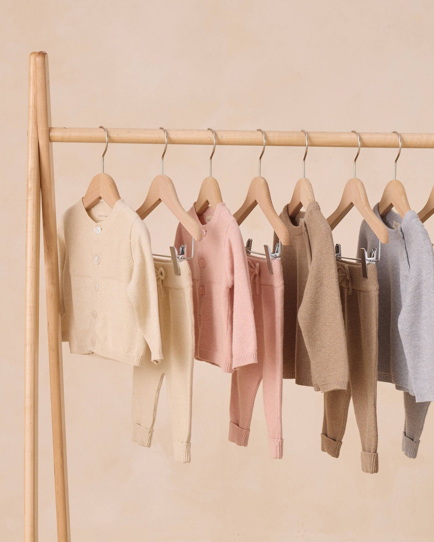 Knit Cardigan - Heathered Rose | Quincy Mae