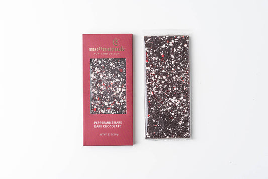 Peppermint Bark Dark Chocolate Bar | Moonstruck Chocolate Co.
