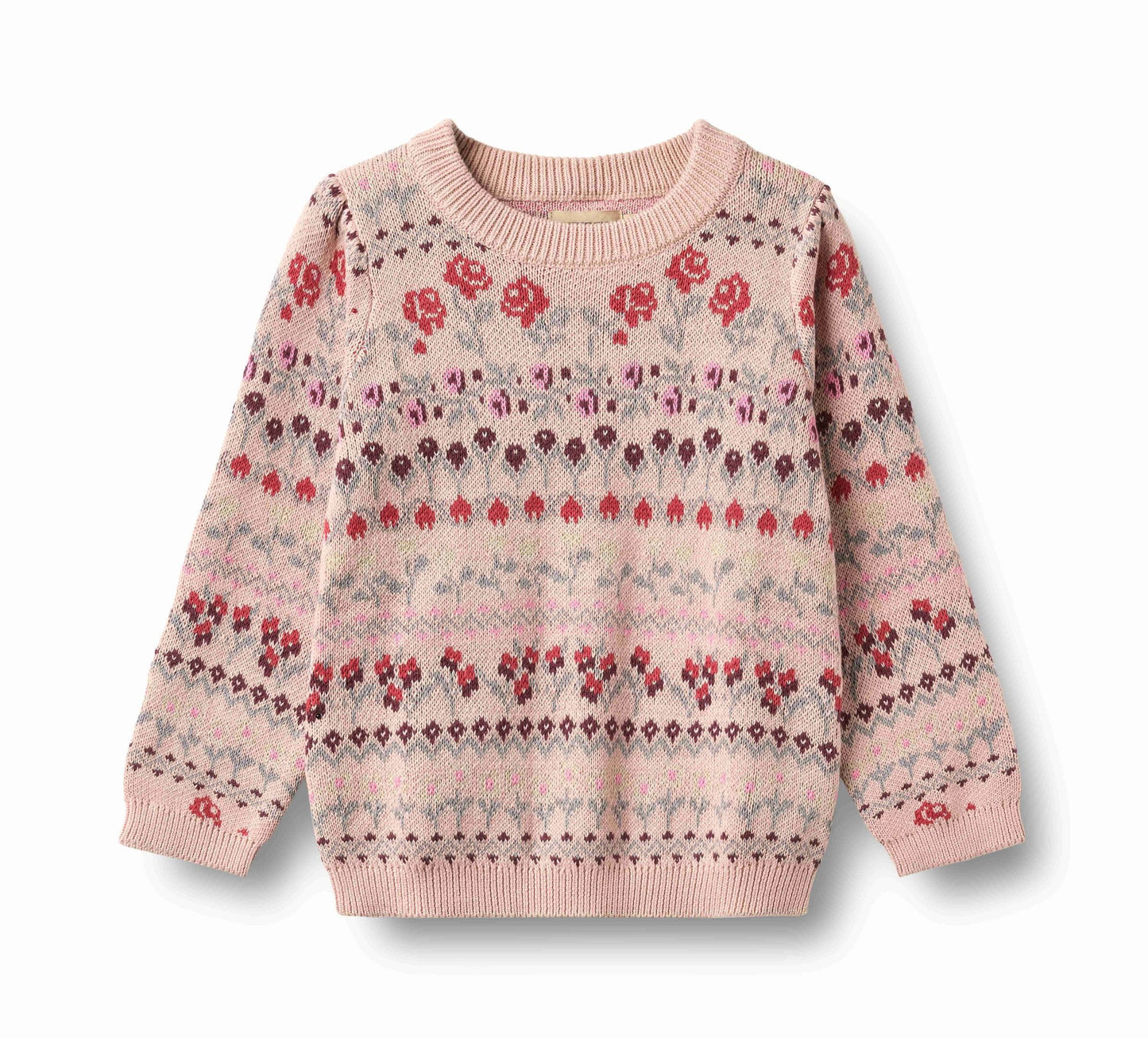 Mikmak Dim Rose Jacquard Pullover | Wheat