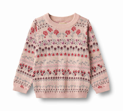 Mikmak Dim Rose Jacquard Pullover | Wheat