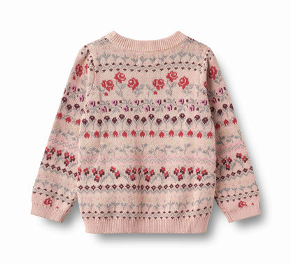 Mikmak Dim Rose Jacquard Pullover | Wheat
