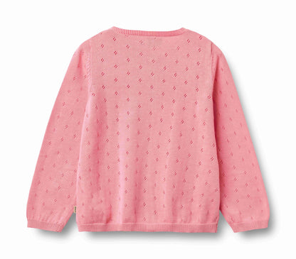 Bubblegum Maia Knit Cardigan | Wheat