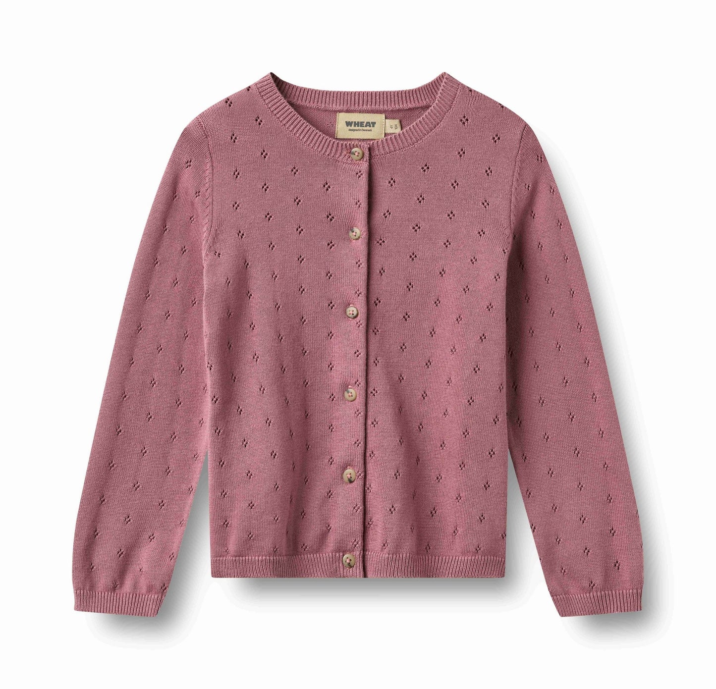 Maia Warm Lilac Cardigan | Wheat