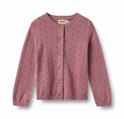 Maia Warm Lilac Cardigan | Wheat