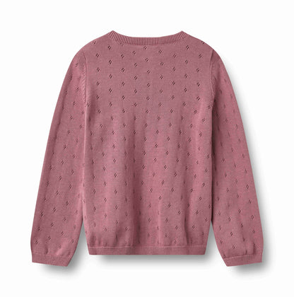 Maia Warm Lilac Cardigan | Wheat