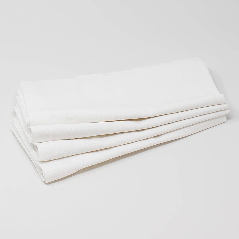 White Cotton Napkin (Set of 4) | Mahogany