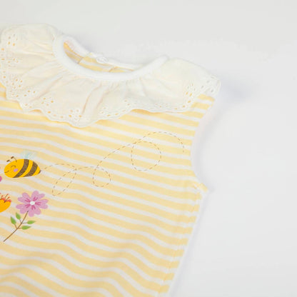 Yellow Bee Bubble Romper | FS Baby