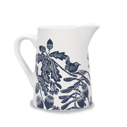 Ceramic Jug in Woodland Blue | Half Moon Bay Design