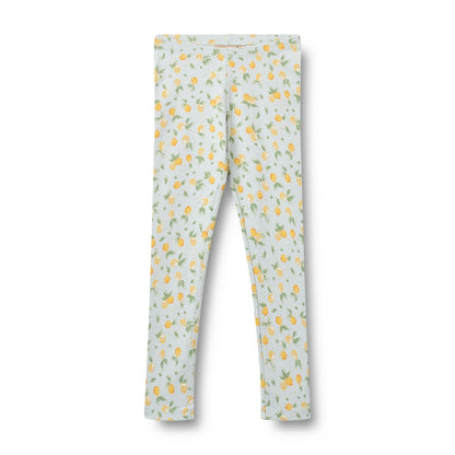 Jules Jersey Leggings - Summer Blue Citrus | Wheat