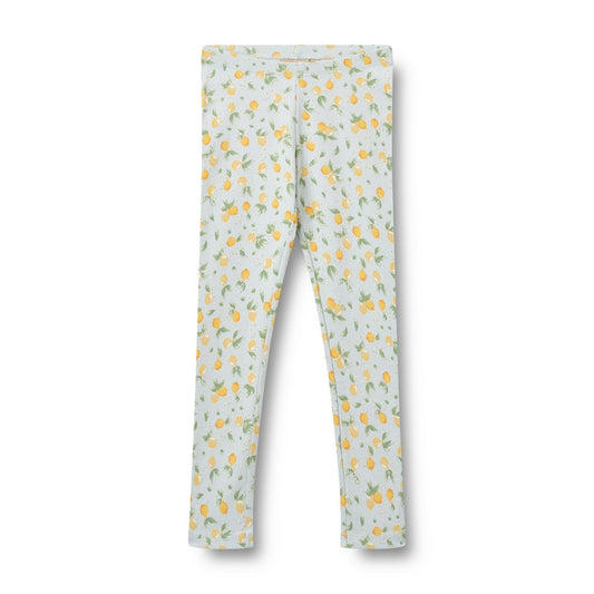 Jules Jersey Leggings - Summer Blue Citrus | Wheat