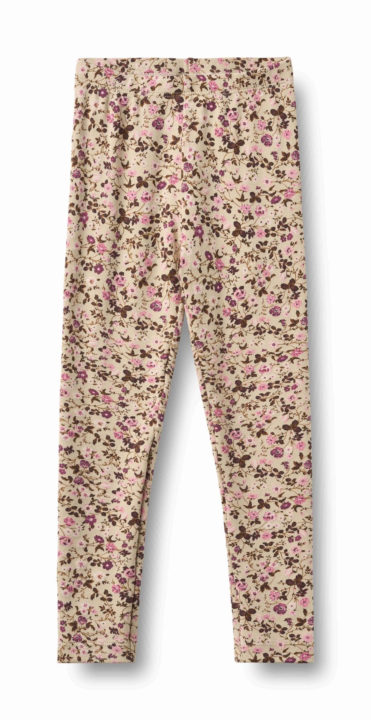 Jules Soft Sand Flower Wine Leggings | Wheat