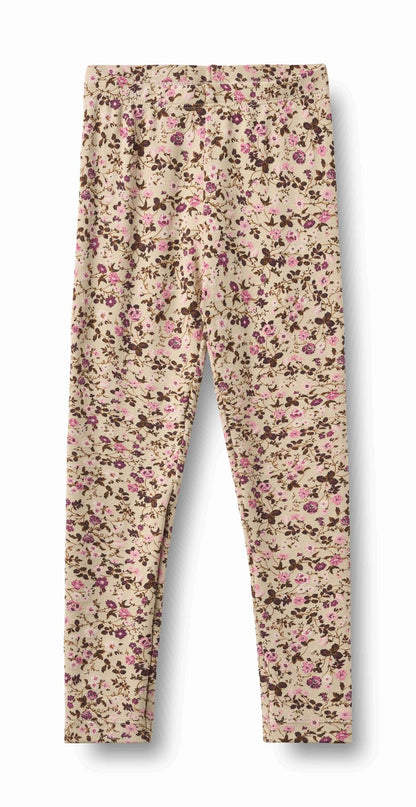 Jules Soft Sand Flower Wine Leggings | Wheat