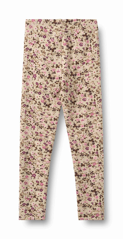 Jules Soft Sand Flower Wine Leggings | Wheat