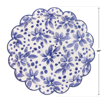 Blue Floral Paper Plate | My Mind's Eye