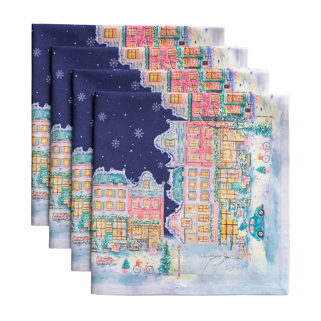 Christmas Market Napkin Set | Maison d'Hermine
