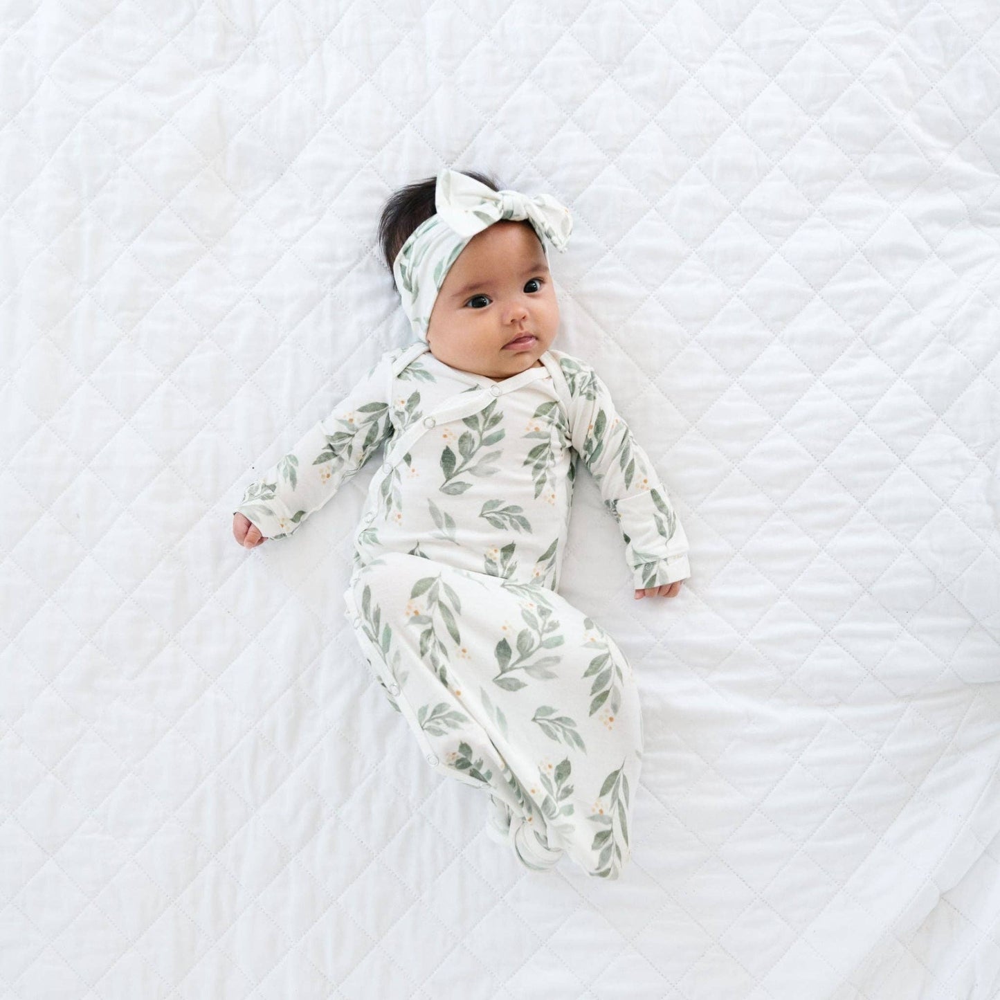 Fern Newborn Knotted Gown | Copper Pearl