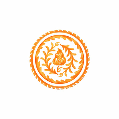 Sicily Orange Appetizer Plates Set/4 | Le Cadeaux