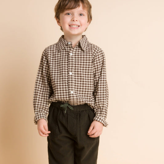 Collar Shirt - Walnut Check | Beet World