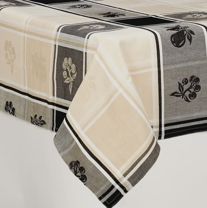 Black Cherry Jacquard Tablecloth | Accent Linen