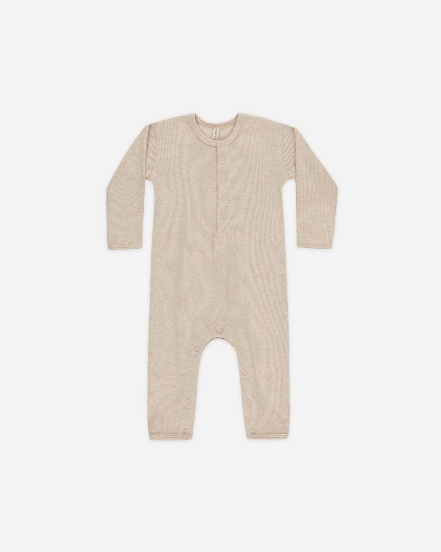 Ribbed Baby Jumpsuit - Taupe | Quincy Mae