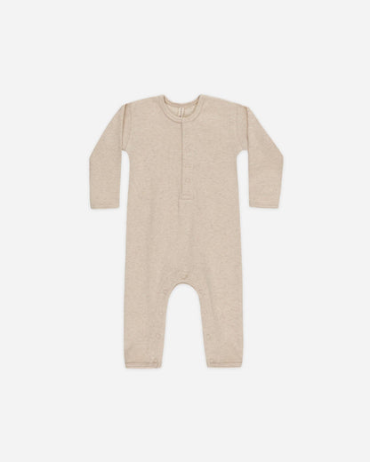 Ribbed Baby Jumpsuit - Taupe | Quincy Mae