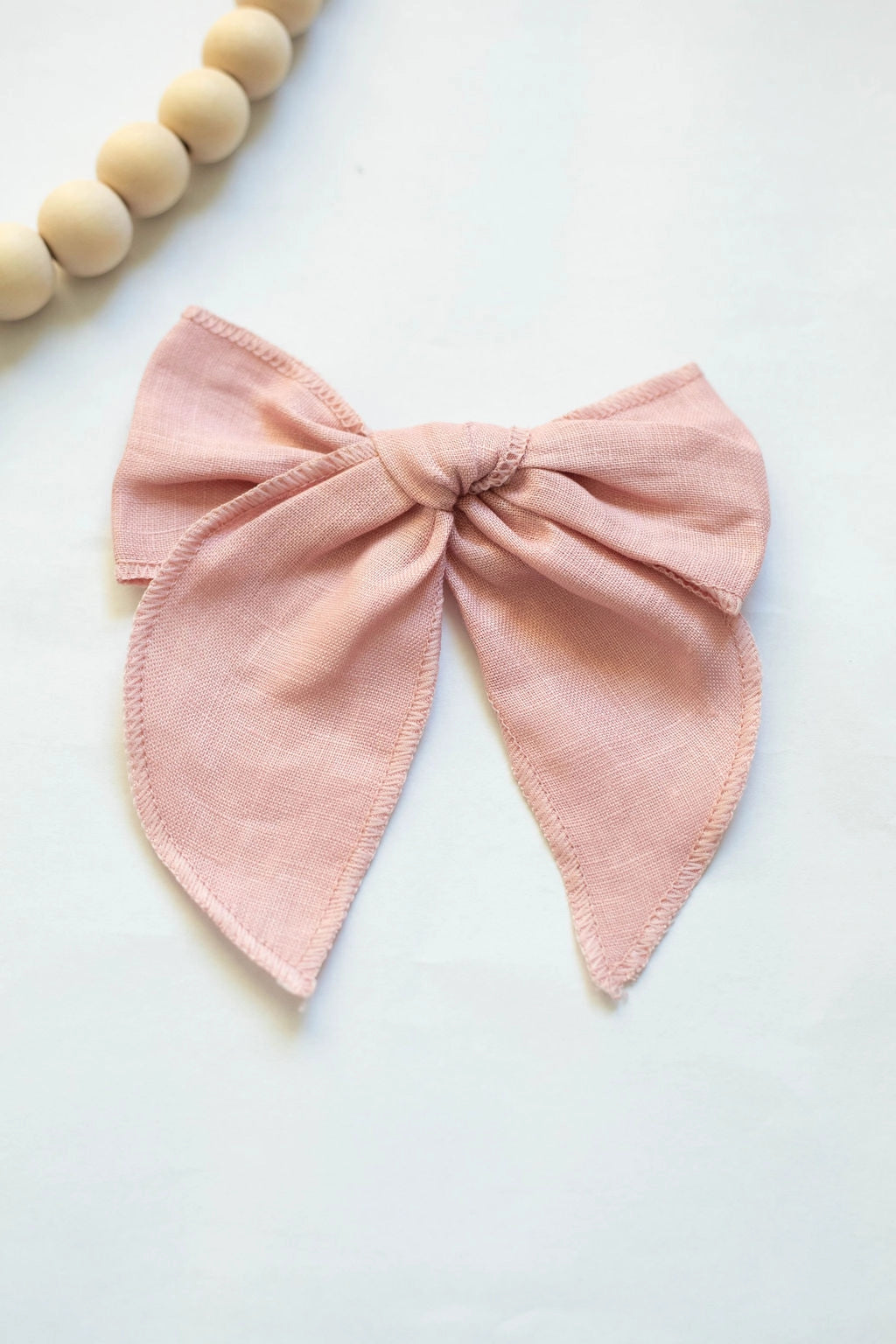 Baby Neutral Linen Fabric Bows | Little Organic Co.