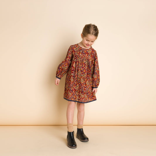 Zara Dress - Jaipur Print Red | Beet World