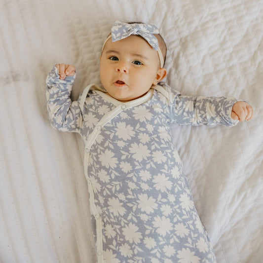 Lacie Newborn Knotted Gown | Copper Pearl
