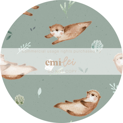 Sea Otter Bamboo Henley Shortie | Emi Lei