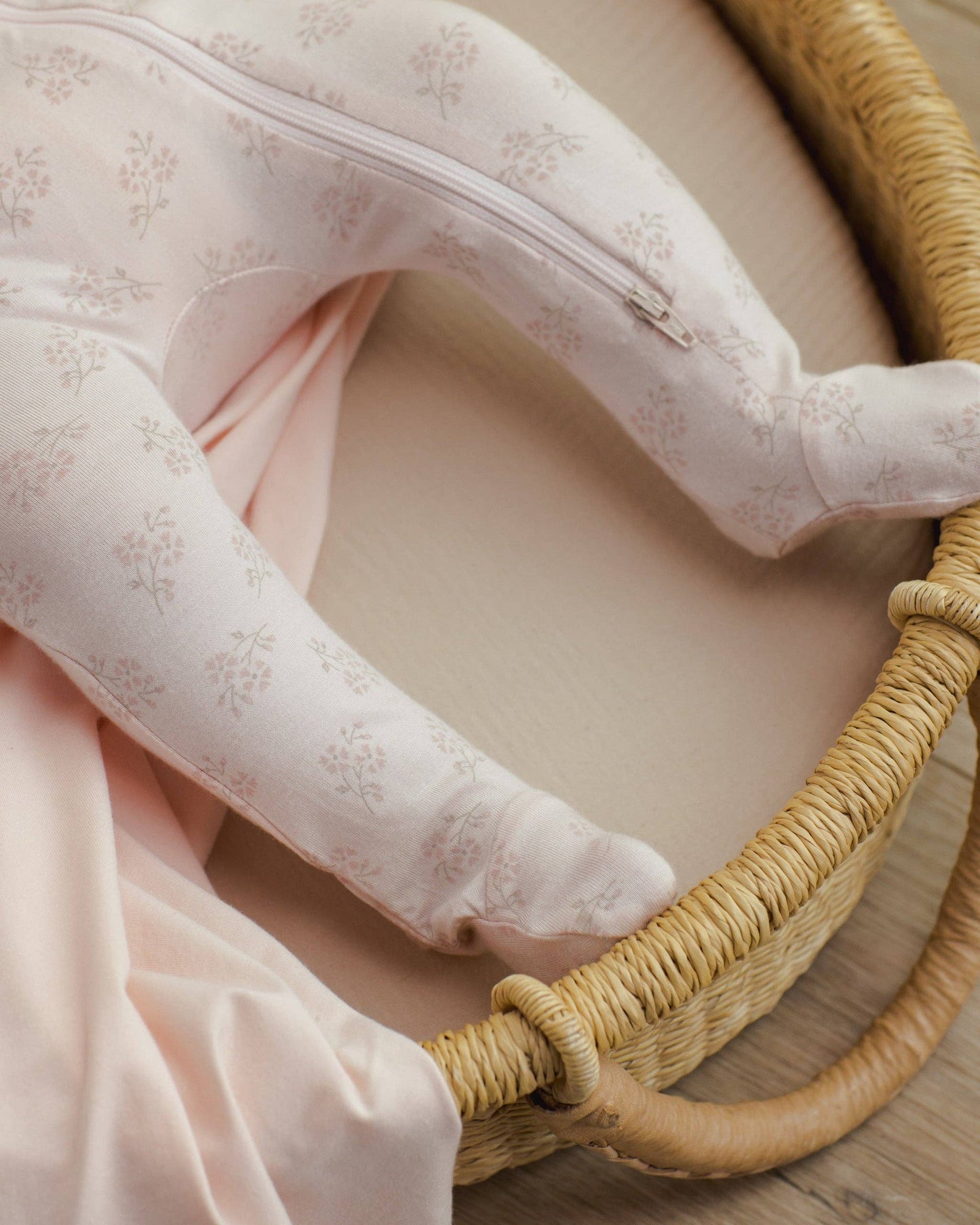 Modal Zip Footie - Pink Blossom | Quincy Mae