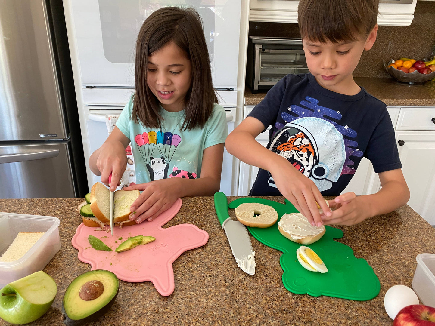 Dino Adventures Cutting Board and Knife Set | Handstand Kitchen