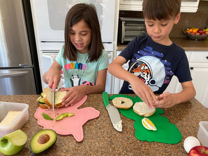 Dino Adventures Cutting Board and Knife Set | Handstand Kitchen