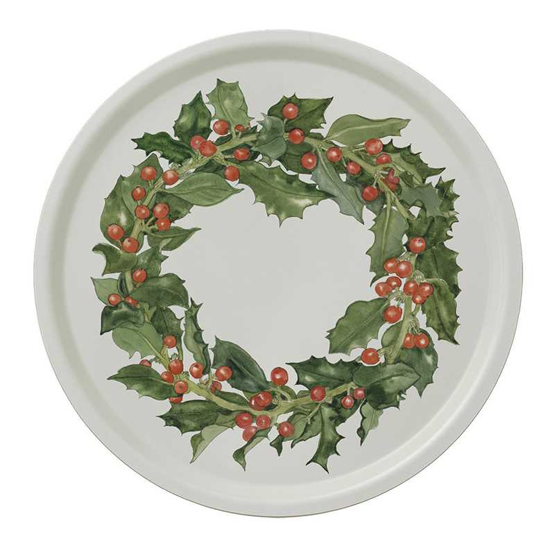 Holly Wreath Serving Tray | Koustrup & Co