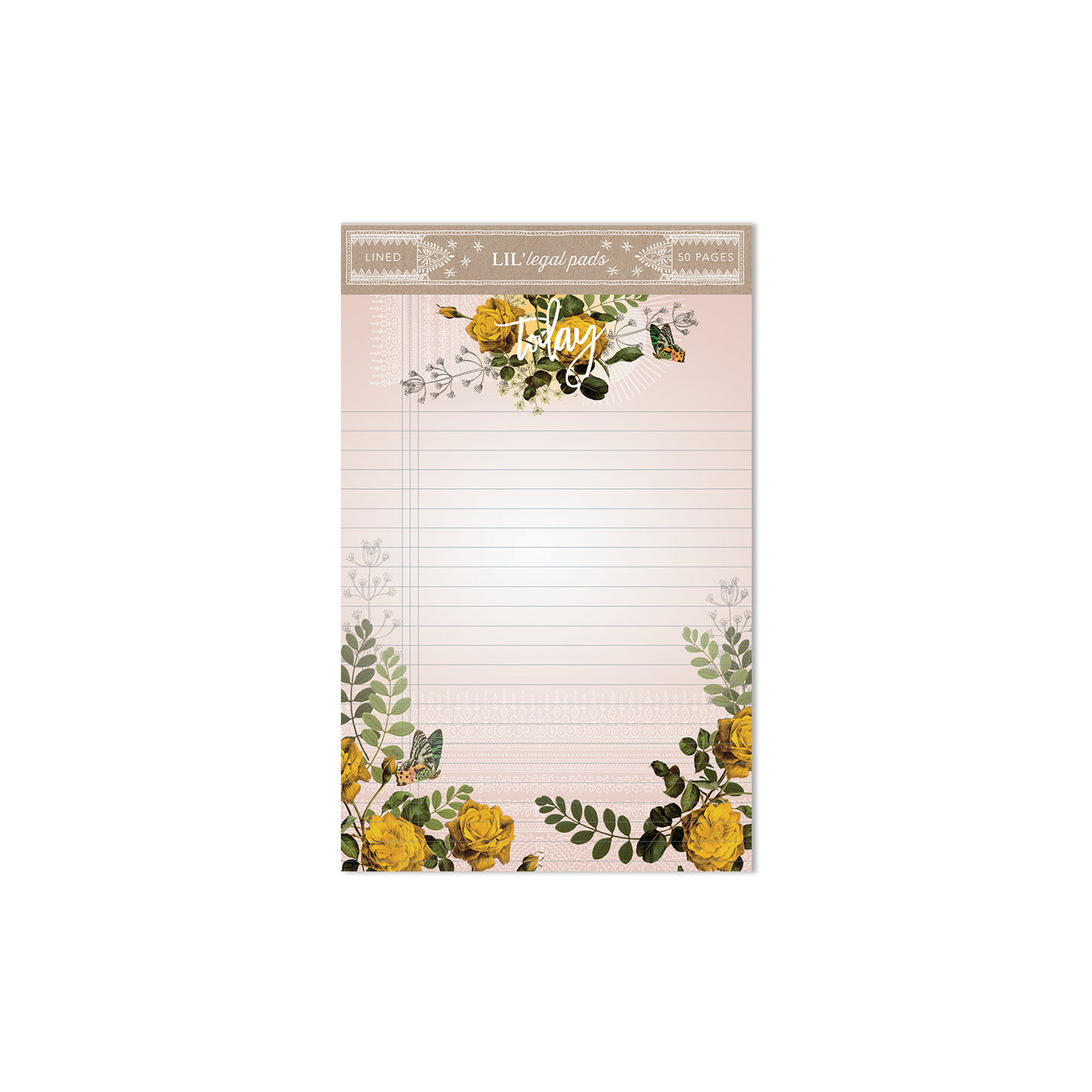 Pink Bouquet Little Legal Pad | Papaya