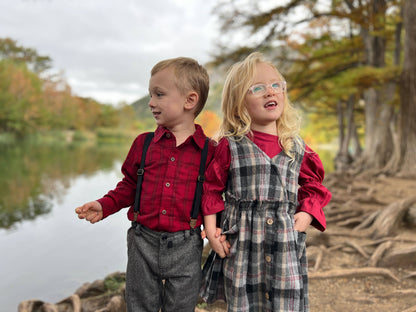 Matilda Dress in Charcoal Plaid | Vignette