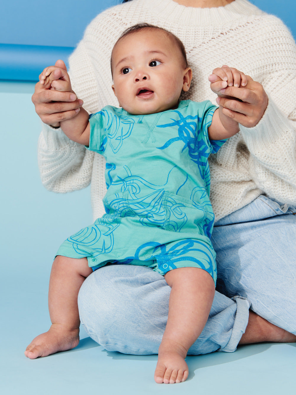 Double Pocket Baby Romper (Various Prints) | Tea Collection